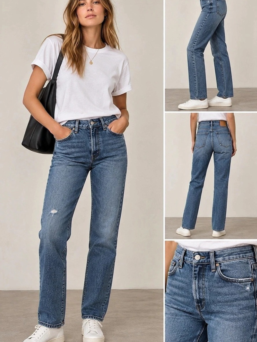 Citizens of Humanity Sabine High Rise Straight Jeans 29 Distressed Blue EUC